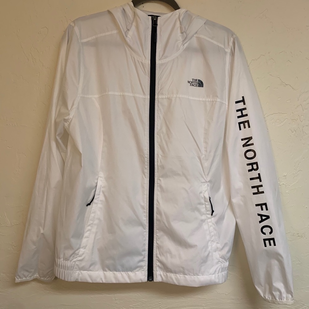White North Face Light Windbreaker Jacket